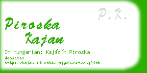 piroska kajan business card